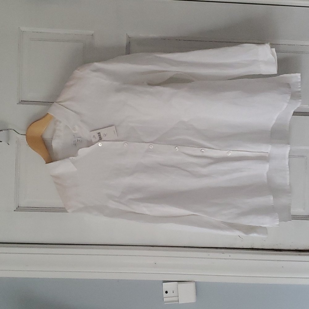 J.Jill White Linen Blouse